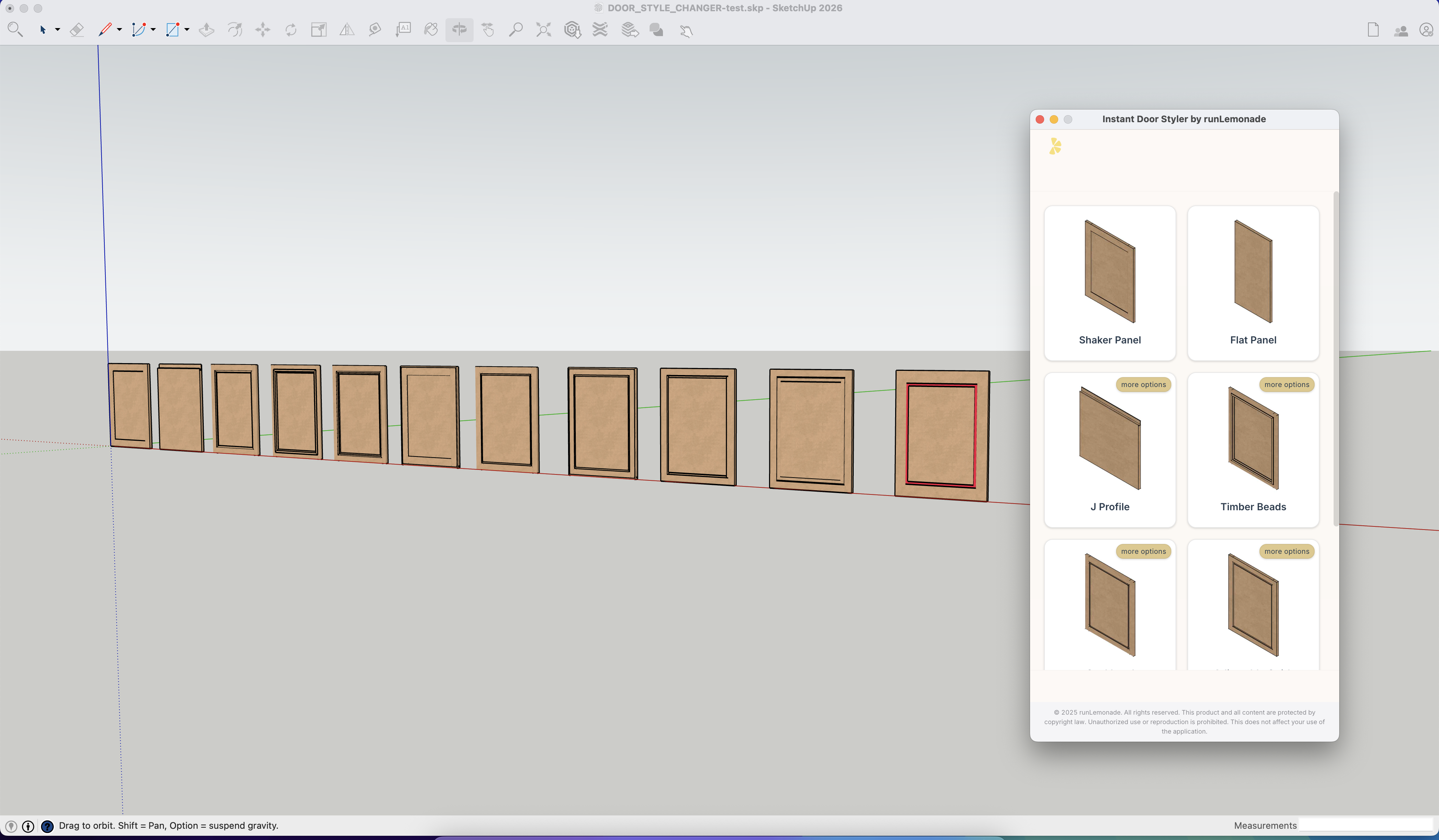 Instant Door Styler interface preview